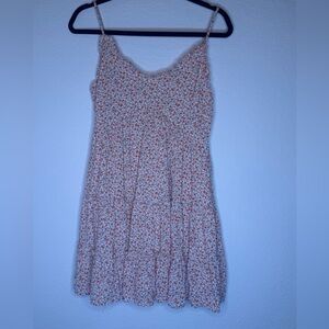 5 for 45!!!💗 Adjustable spaghetti strap Floral Tiered ditzy mini dress pink